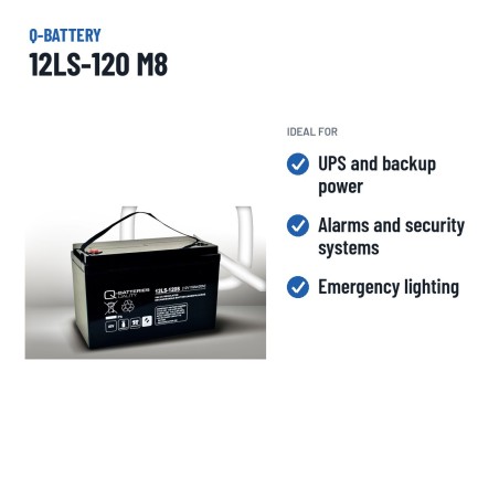 Stationary UPS battery Q-battery 12LS-120 M8 12V 126Ah AGM – recommended uses