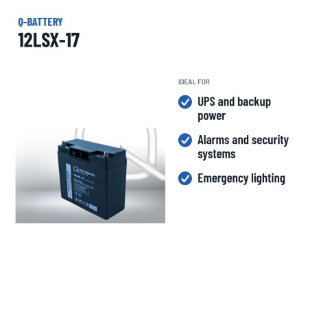 Batteria stazionaria UPS Q-battery 12LSX-17 12V 7.5Ah AGM – usi consigliati