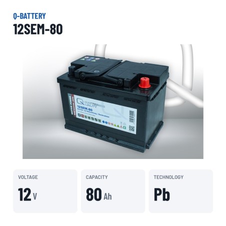 Batterie camping-car Q-battery 12SEM-80 12V 80Ah – caractéristiques clés