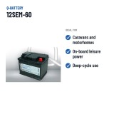 Caravan battery Q-battery 12SEM-60 12V 60Ah – recommended uses