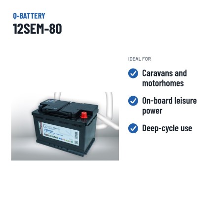 Batterie camping-car Q-battery 12SEM-80 12V 80Ah – utilisations recommandées