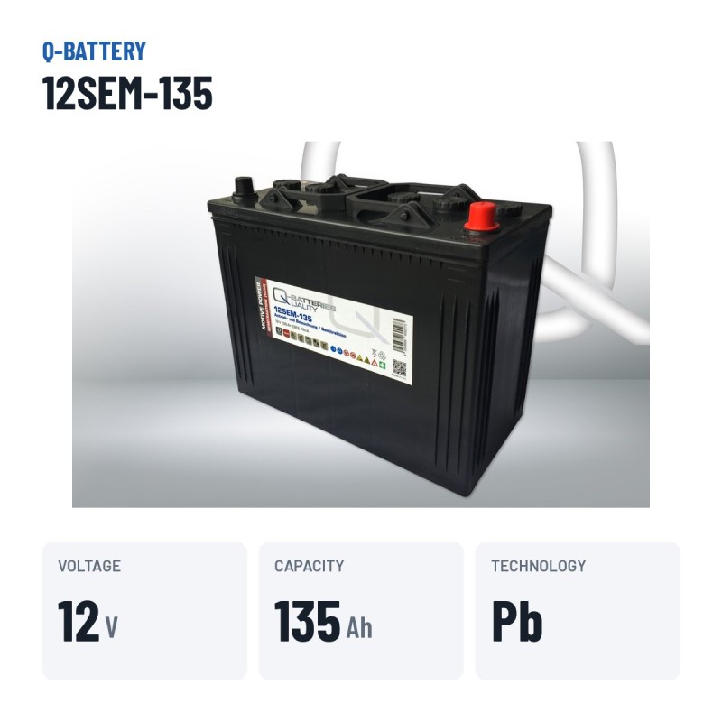 Wohnmobilbatterie Q-battery 12SEM-135 12V 135Ah – wichtigste Daten
