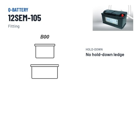 Batería de caravana Q-battery 12SEM-105 12V 105Ah | baterias.com