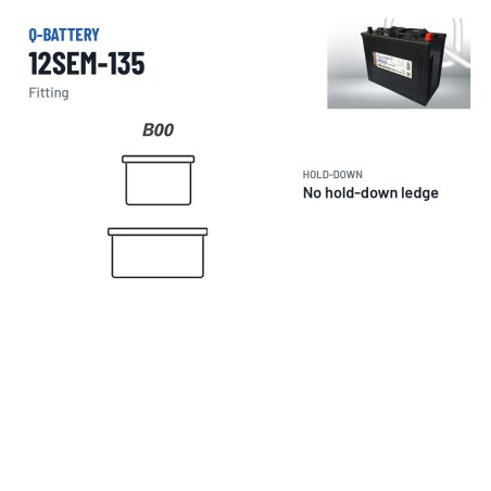 Wohnmobilbatterie Q-battery 12SEM-135 12V 135Ah – Pole und Befestigung