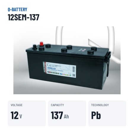 Batería de caravana Q-battery 12SEM-137 12V 137Ah – datos clave