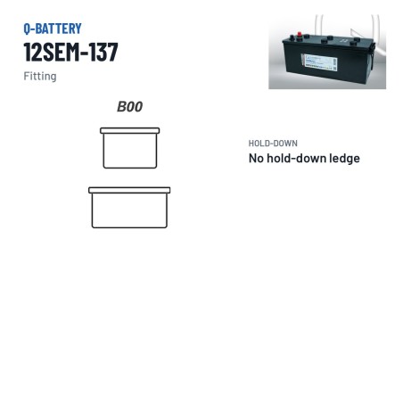 Batería de caravana Q-battery 12SEM-137 12V 137Ah – borne y sujeción