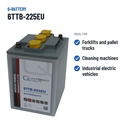 Batteria a trazione Q-battery 6TTB-225EU 6V 225Ah – usi consigliati