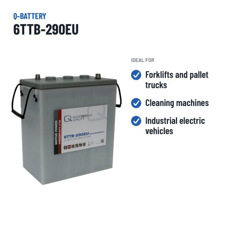 Batteria a trazione Q-battery 6TTB-290EU 6V 290Ah – usi consigliati