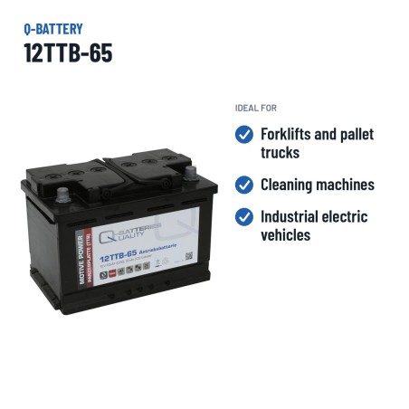 Batterie de traction Q-battery 12TTB-65 12V 65Ah – utilisations recommandées