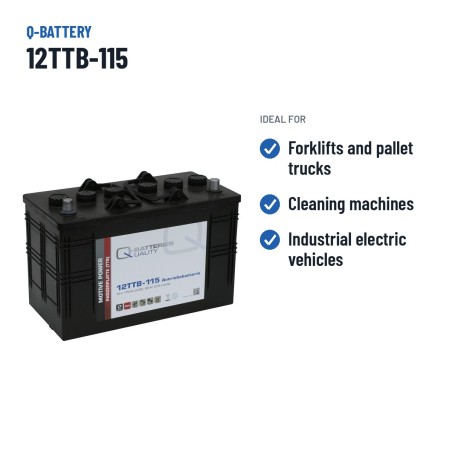 Batería de tracción Q-battery 12TTB-115 12V 115Ah – usos recomendados