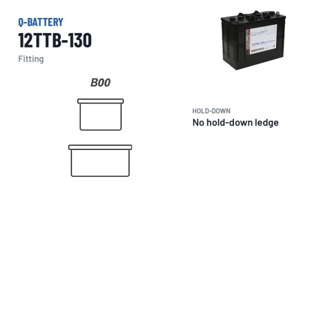 Batería de tracción Q-battery 12TTB-130 12V 130Ah – borne y sujeción