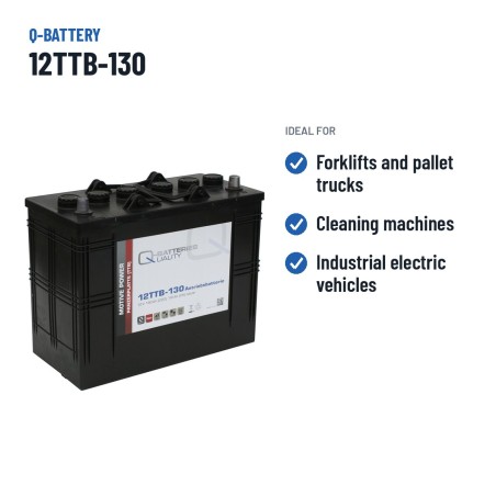 Batería de tracción Q-battery 12TTB-130 12V 130Ah – usos recomendados
