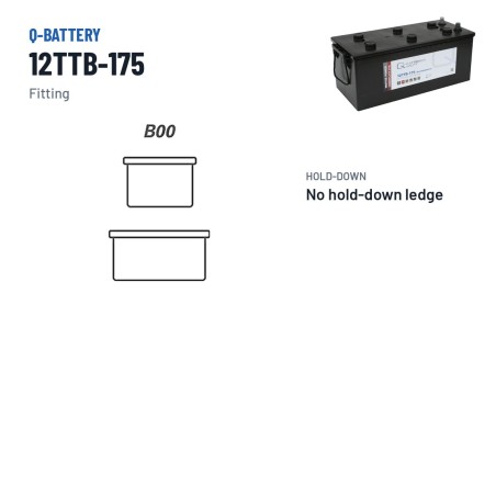 Batterie de traction Q-battery 12TTB-175 12V 175Ah – bornes et fixation