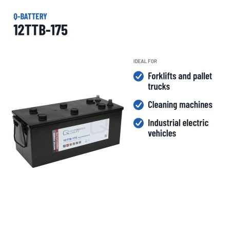 Bateria de tração Q-battery 12TTB-175 12V 175Ah – utilizações recomendadas