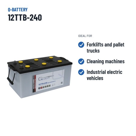 Batería de tracción Q-battery 12TTB-240 12V 240Ah – usos recomendados