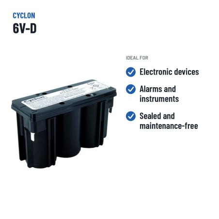 Batteria per apparecchiature Cyclon 6V-D 6V 2.5Ah AGM