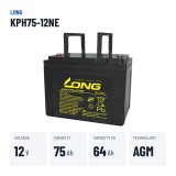 Batería estacionaria SAI/UPS Long KPH75-12NE 12V 75Ah AGM