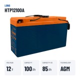 Batteria stazionaria UPS Long HTP12100A 12V 100Ah AGM – dati principali
