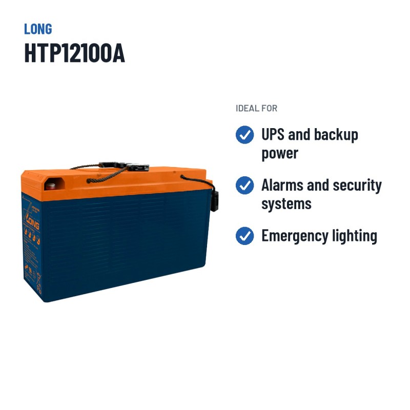 Stationary UPS battery Long HTP12100A 12V 100Ah AGM – recommended uses