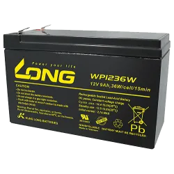 Long WP1236W. Batterien für elektronische Geräte Long 9Ah 12V