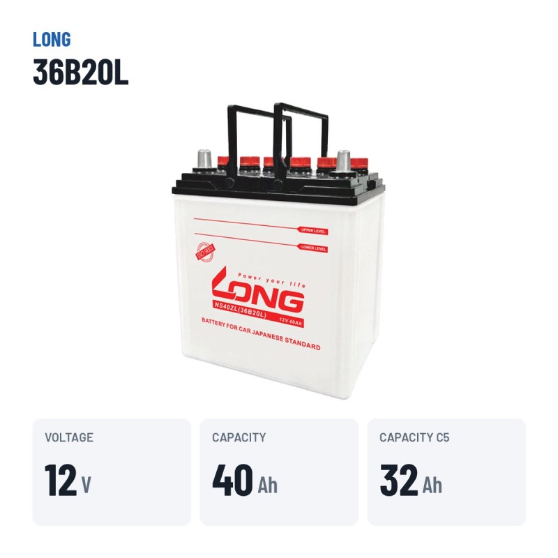Batteria auto Long 36B20L 12V 40Ah – dati principali