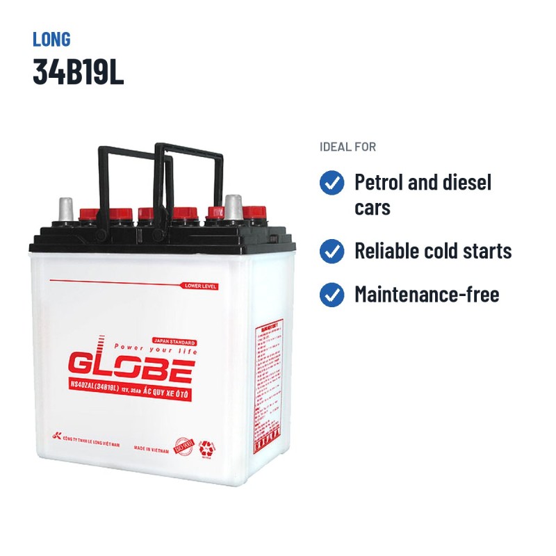 Batteria auto Long 34B19L 12V 35Ah – usi consigliati