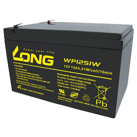 Long WP1251W. batterie pour appareils électroniques Long 12Ah 12V