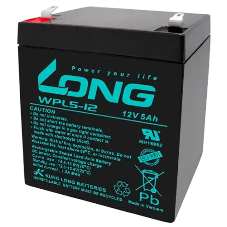 Long WPL5-12. Gerätebatterie Long 5Ah 12V
