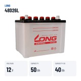 Car battery Long 48D26L 12V 50Ah – key specs