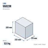 Batteria auto Long 55D23R 12V 55Ah | baterias.com