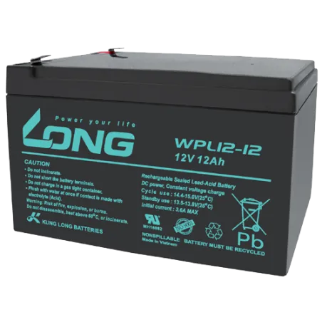 Long WPL12-12. batterie de l'appareil Long 12Ah 12V