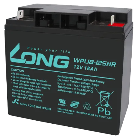 Long WPL18-12SHR. batteria del dispositivo Long 18Ah 12V