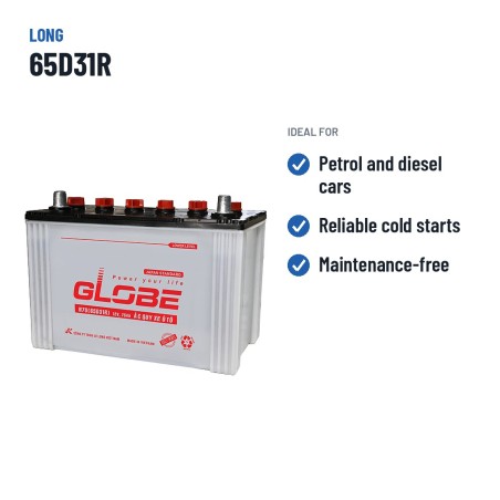 Batteria auto Long 65D31R 12V 75Ah – usi consigliati