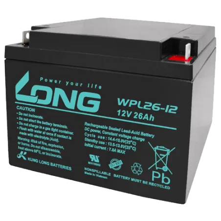 Long WPL26-12. Gerätebatterie Long 26Ah 12V
