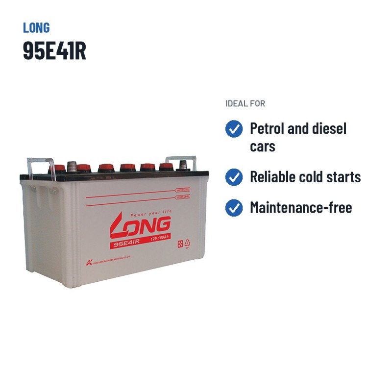 Batterie voiture Long 95E41R 12V 100Ah | baterias.com