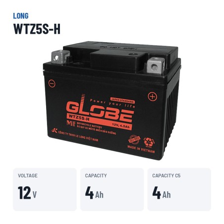 Bateria de carro Long WTZ5S-H 12V 4.5Ah – dados principais
