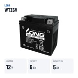 Bateria de carro Long WTZ6V 12V 6Ah – dados principais