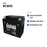 Batteria auto Long WTZ6VIS 12V 6Ah – usi consigliati