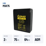 Batterie télécom Long MSK75 2V 75Ah AGM – caractéristiques clés