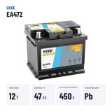Bateria de carro Exide EA472 12V 47Ah 450A – dados principais