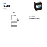 Batteria auto Exide EA406 12V 40Ah 350A – terminali e fissaggio