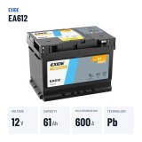 Batterie voiture Exide EA612 12V 61Ah 600A – caractéristiques clés