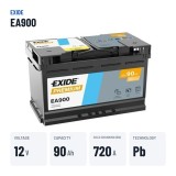 Batterie voiture Exide EA900 12V 90Ah 720A – caractéristiques clés
