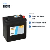 Bateria de carro Exide EB356 12V 35Ah 240A | baterias.com