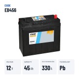 Bateria de carro Exide EB456 12V 45Ah 330A – dados principais