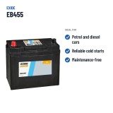 Batterie voiture Exide EB455 12V 45Ah 330A | baterias.com