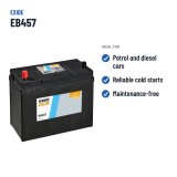 Bateria de carro Exide EB457 12V 45Ah 330A – utilizações recomendadas