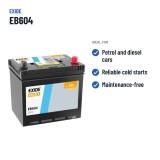 Bateria de carro Exide EB604 12V 60Ah 480A – utilizações recomendadas