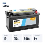 Batterie voiture Exide EB950 12V 95Ah 800A – caractéristiques clés