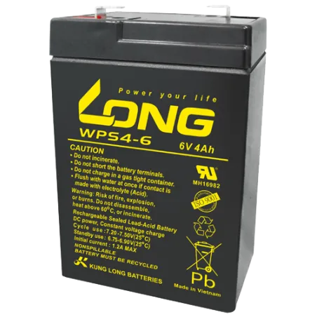 Long WPS4-6. bateria do aparelho Long 4Ah 6V